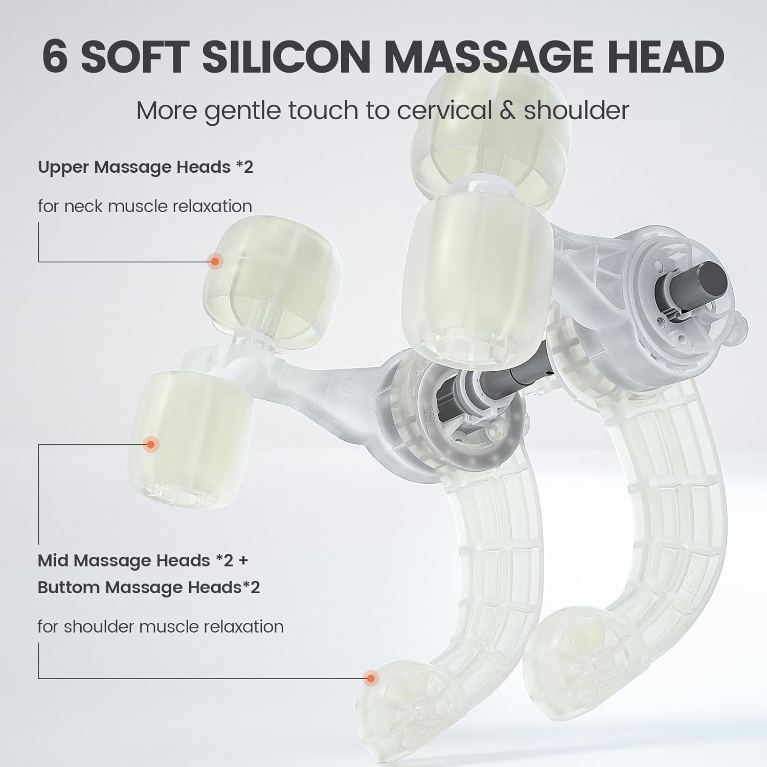 Heated Neck & Shoulder Massager Deep Tissue Shiatsu Pain Relief Pillow
