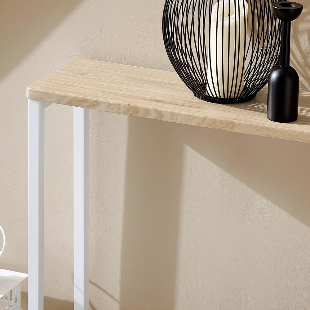 Slim Console Table for Hallway Entryway – Space-Saving, 120cm MDF Metal