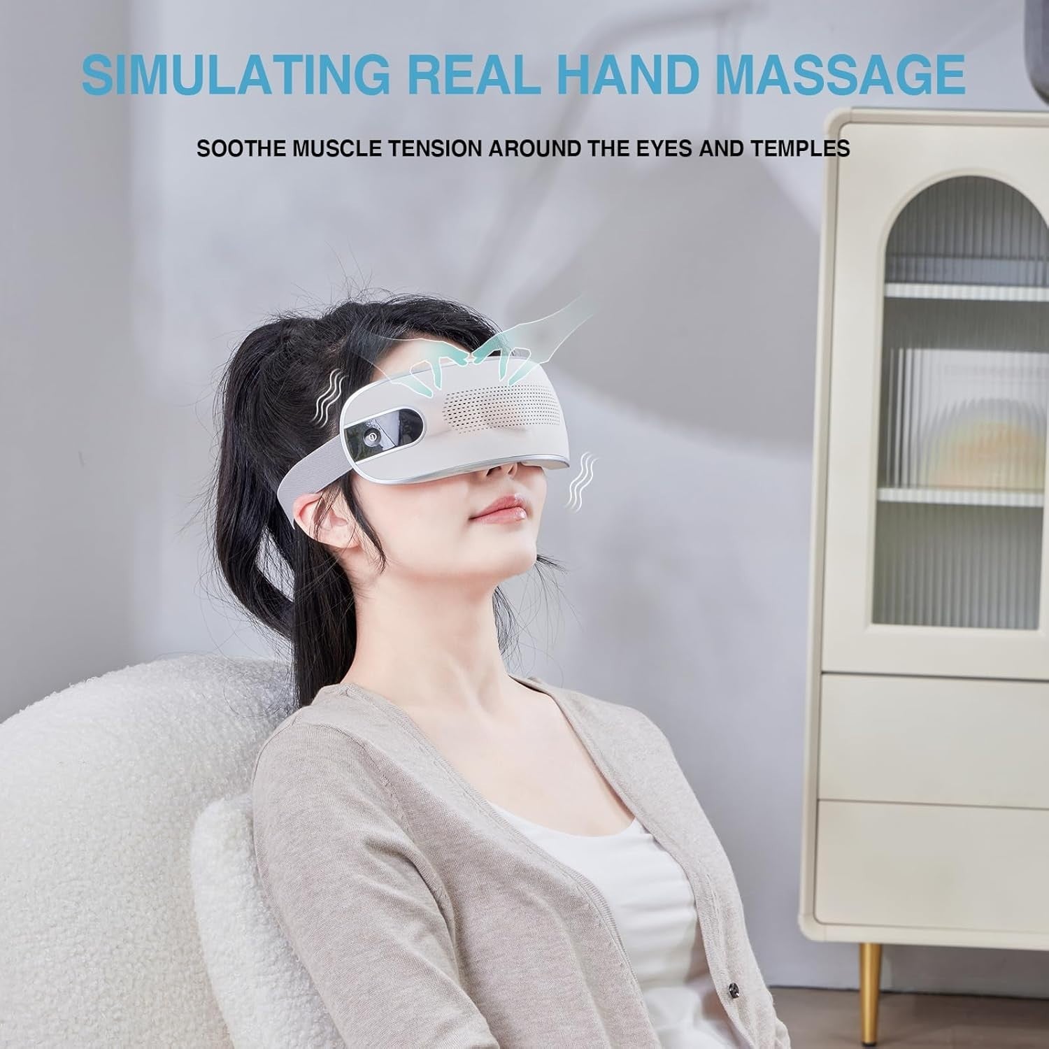 Eye Massager Vibration Bluetooth Music Type-C 4 Modes Sleep