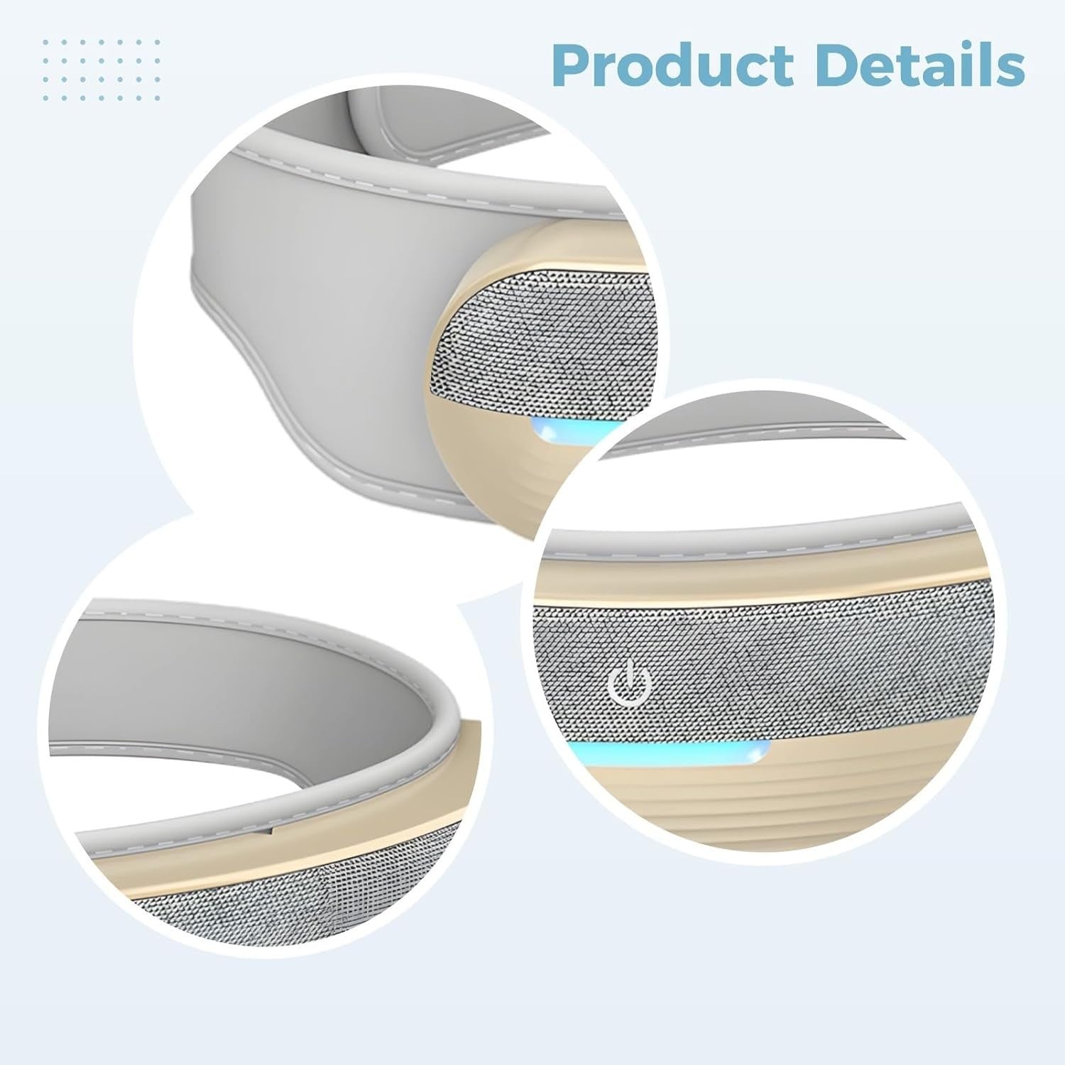 Portable Heated Eye Massager Bluetooth Vibration Sleep Relief