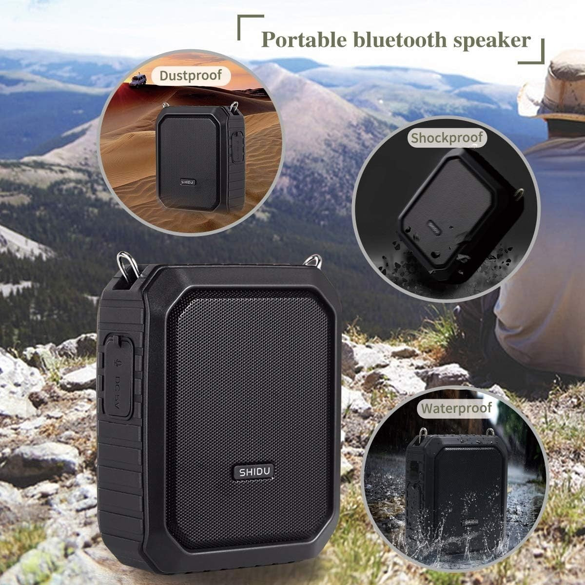 18W Voice Amplifier Wired Mic Bluetooth Speaker 12H Waterproof