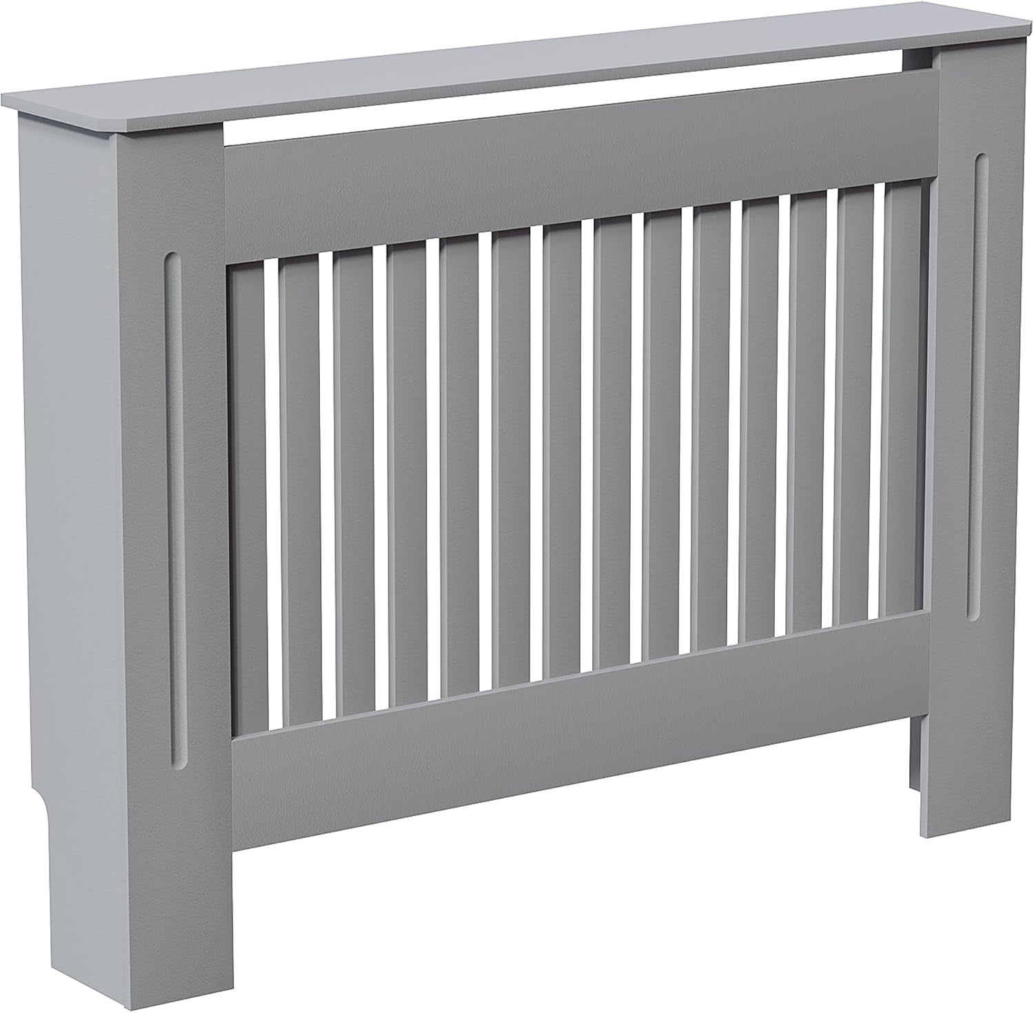 Medium Olive Grey Radiator Cover Cabinet | Modern MDF Slatted Heater Cover