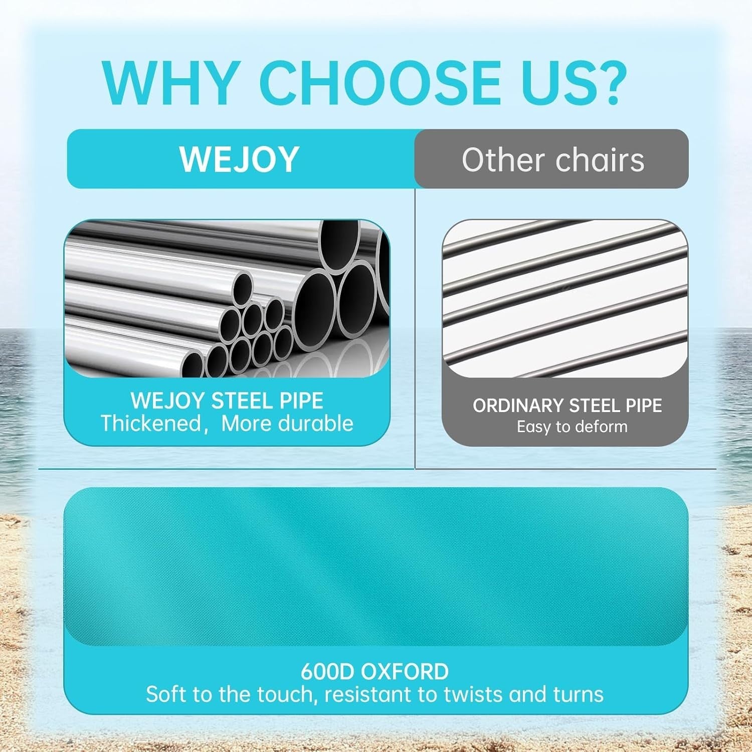 Portable Folding Garden Chairs 2-Pack High Back Camping Beach Chairs