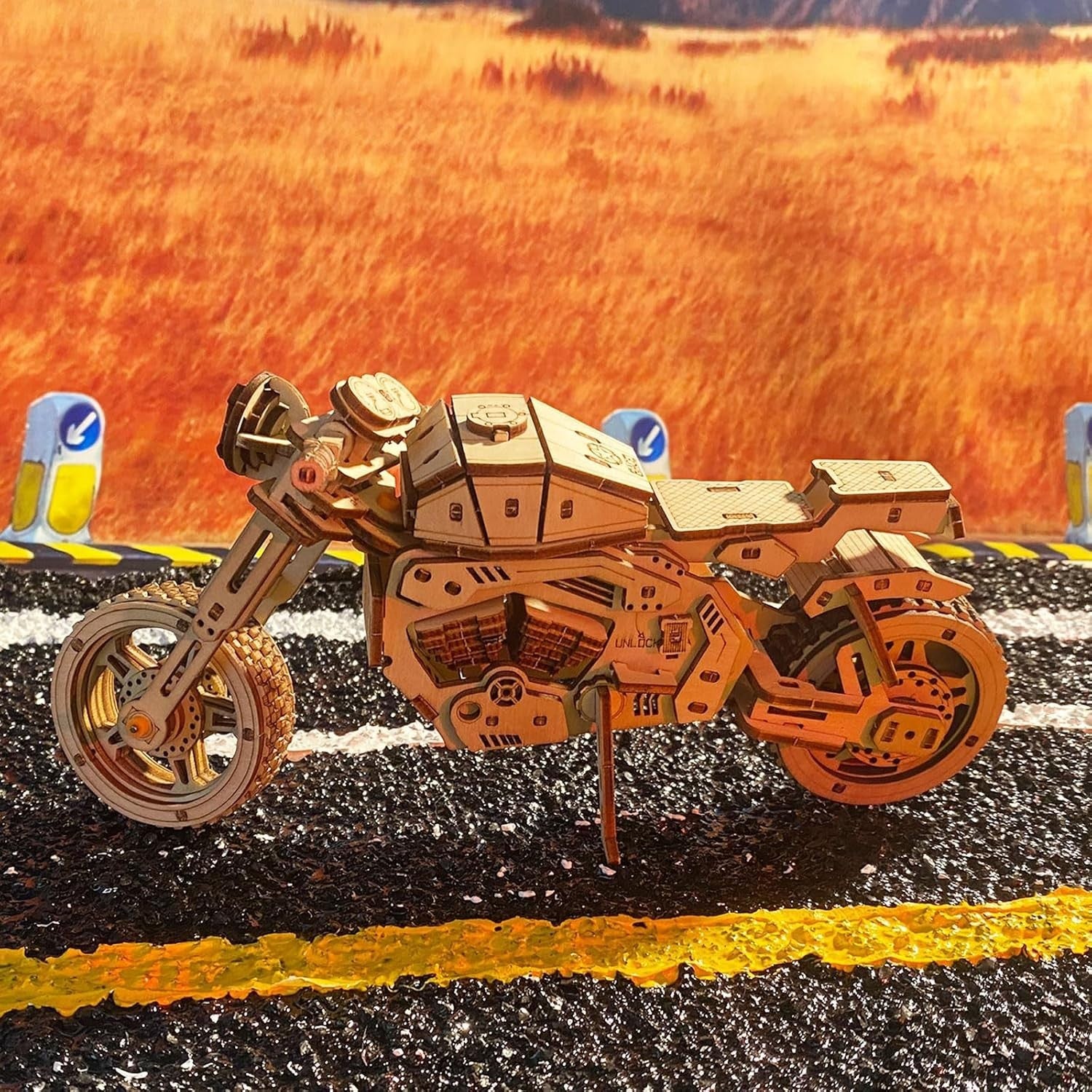 3D Wooden Motorcycle Puzzle Model Kit – DIY Craft, Handcrafted, Gift Ready