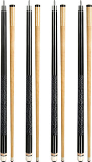 58in Pool Cue 13mm Tip Canadian Maple Steel Joint Non Slip Pro Design