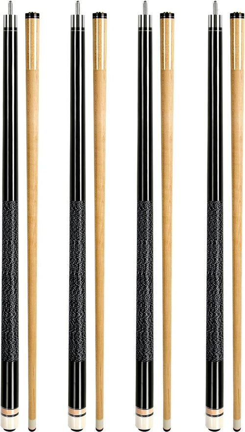58in Pool Cue 13mm Tip Canadian Maple Steel Joint Non Slip Pro Design