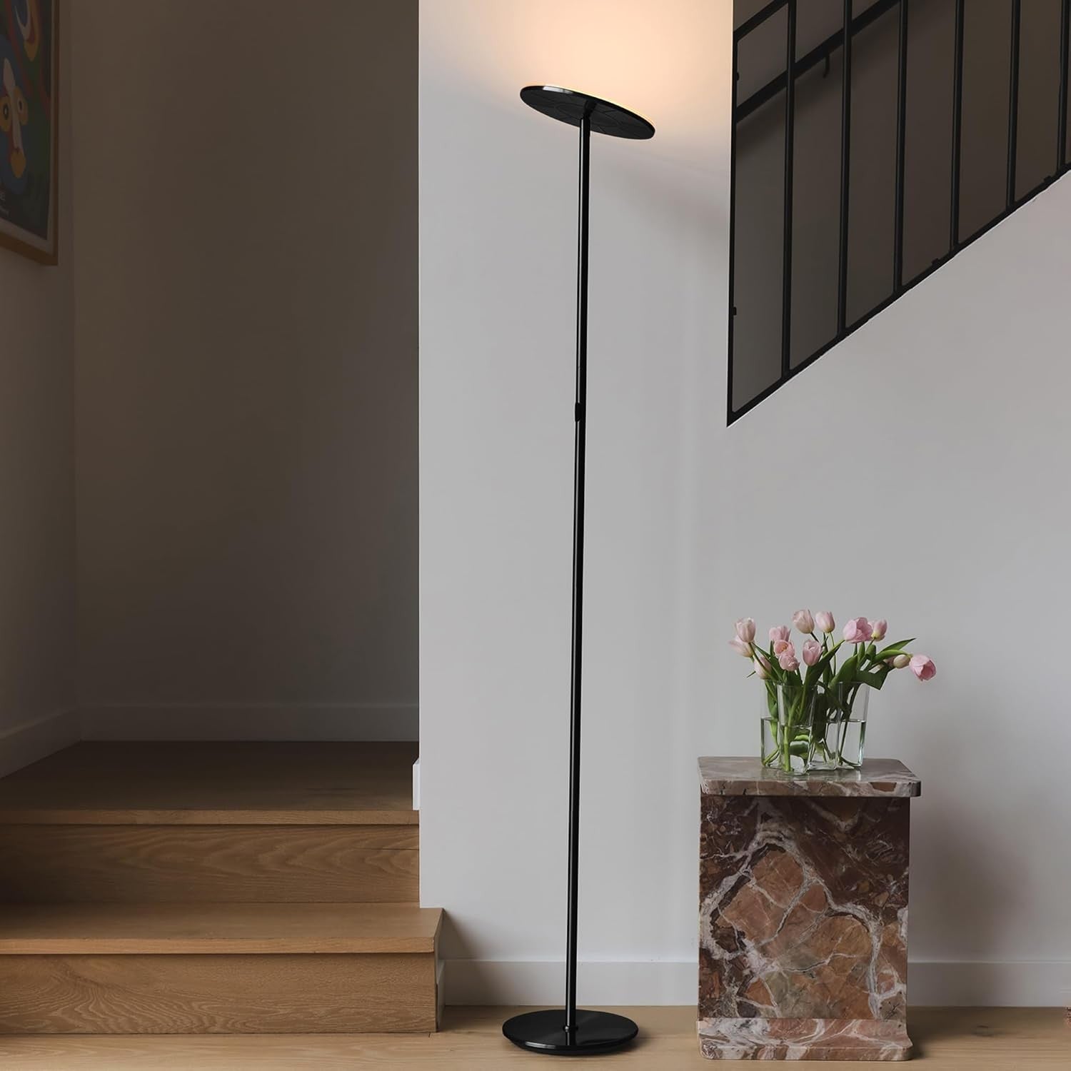 LED Torchiere Floor Lamp Super Bright Dimmable Uplight Modern Standing