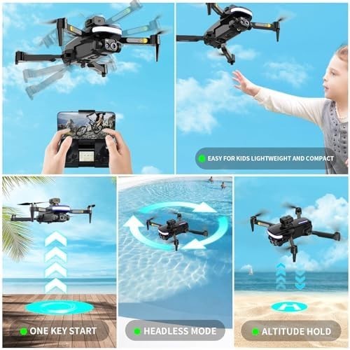 Foldable 4K Dual Camera Drone with Obstacle Avoidance & 2 Batteries