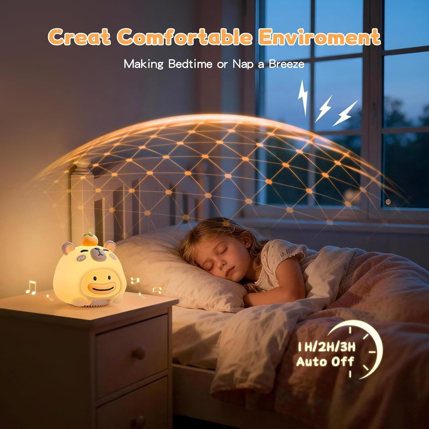White Noise Machine for Kids & Adults with Night Light & Bluetooth