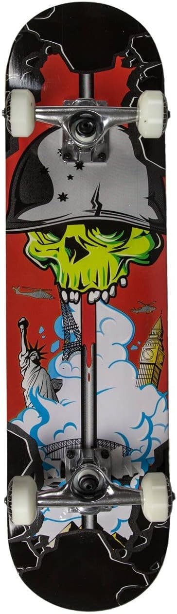 31" Beginner Skateboard Double-Kick Maple Deck with 54mm Wheels