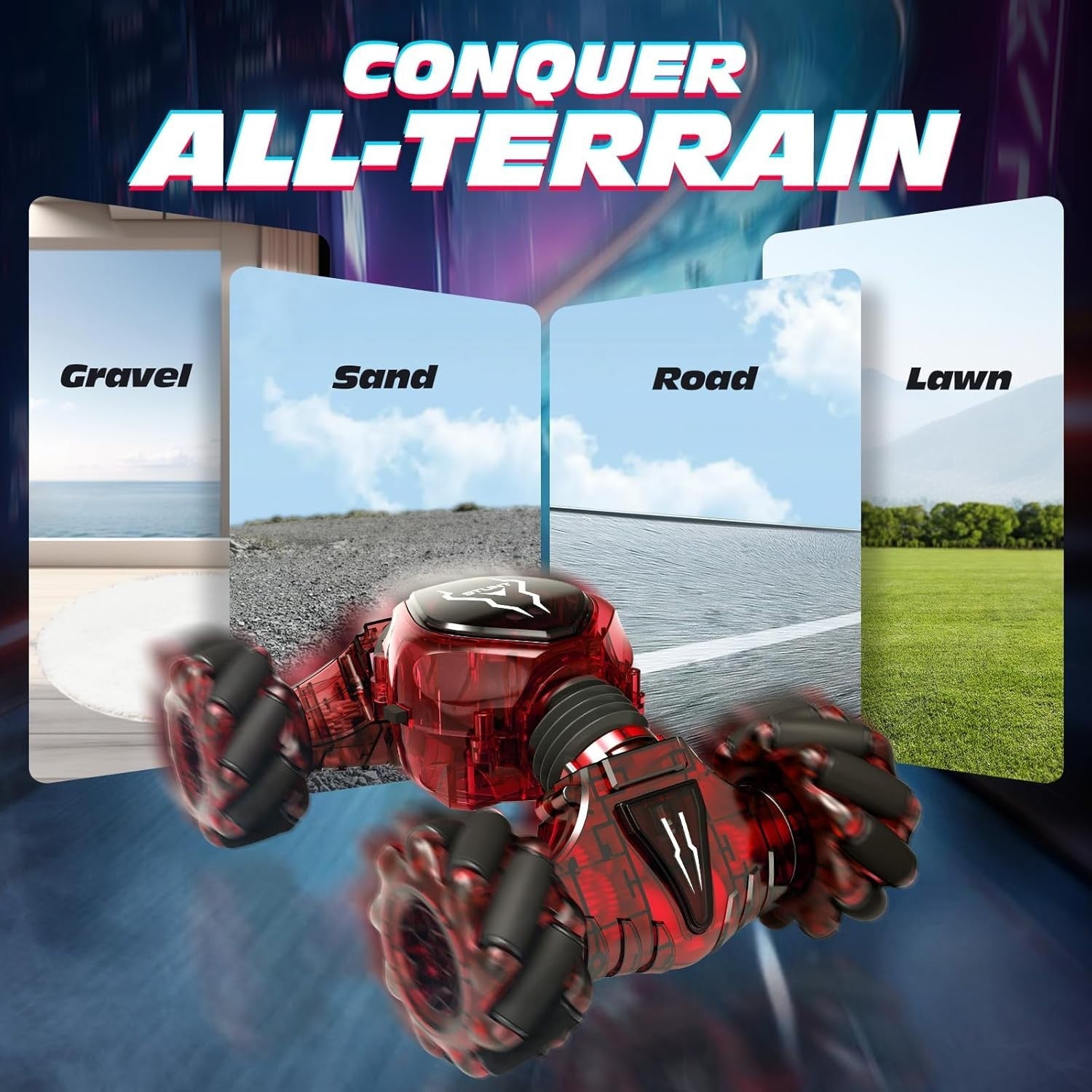 Hand Gesture RC Stunt Car 4WD 360° Drift Remote Control Toy & 2 Batteries