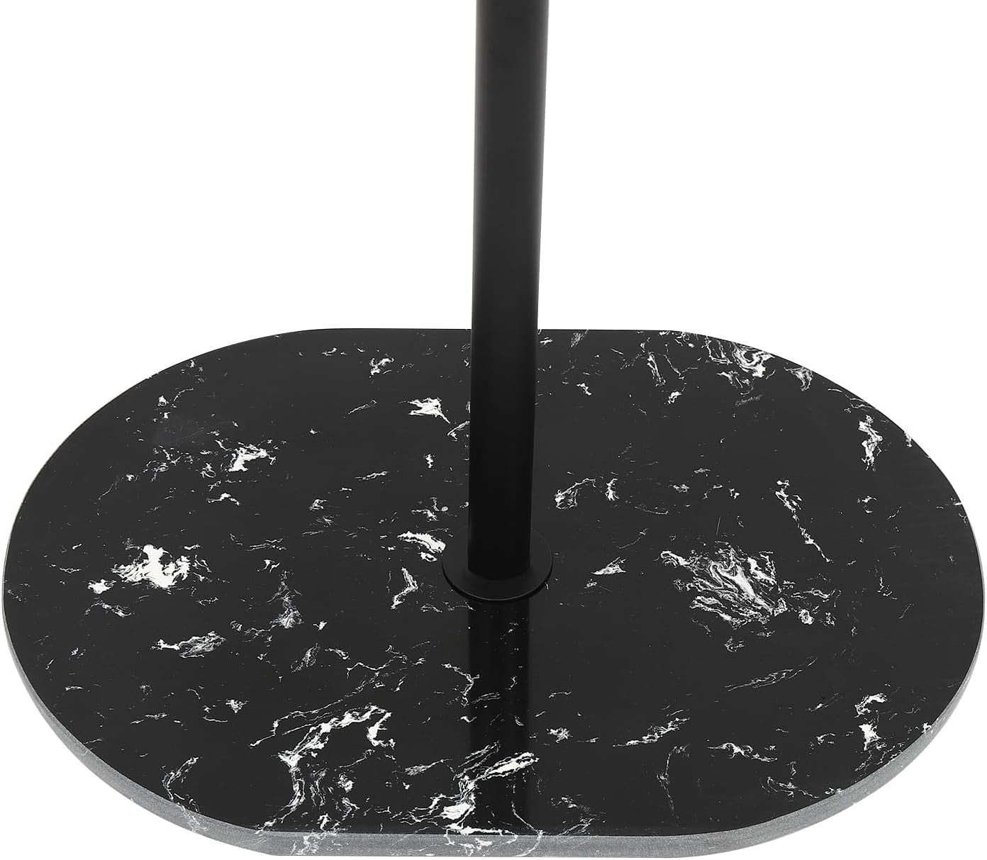 Modern Black Metal Coat Rack 1.7m Marble Base Crossbar Clothes Hanger Stand