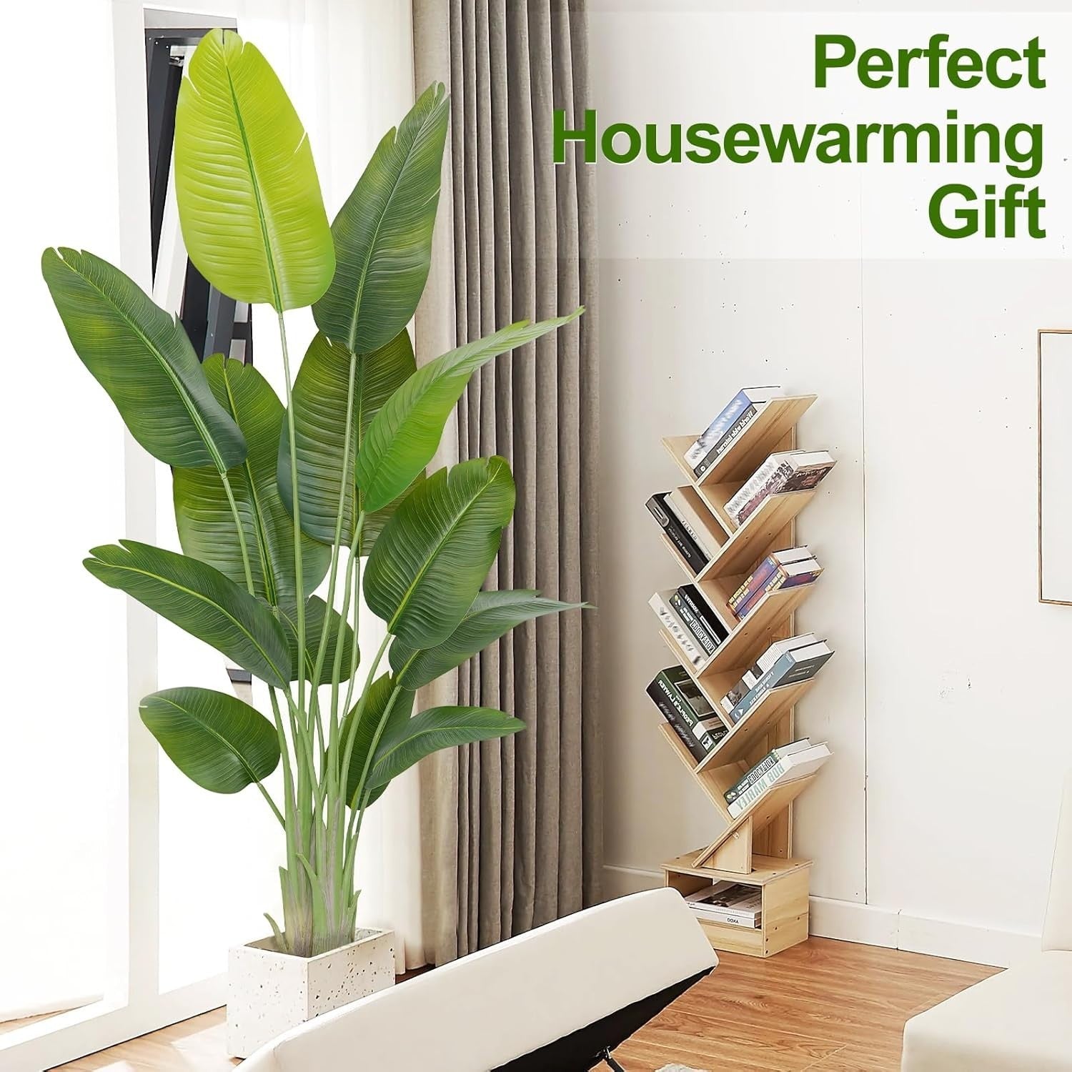 Set of 2 Bird of Paradise Plants 180cm Lifelike Indoor Potted Tropical Banana