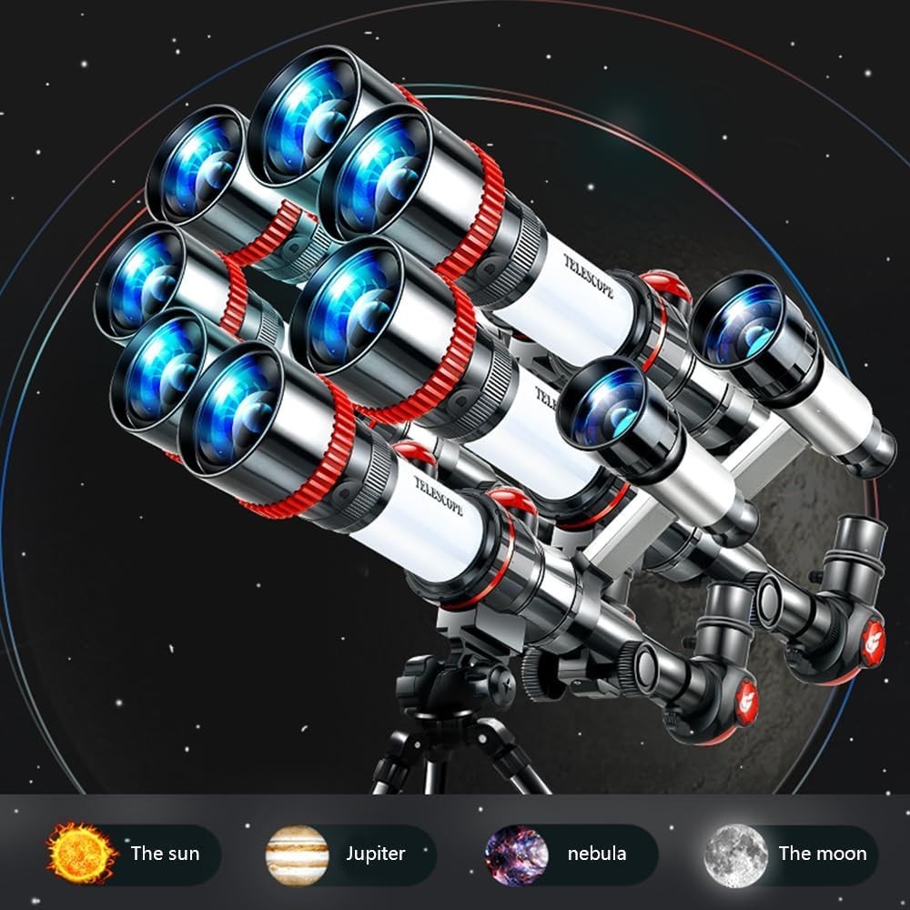 Kids 50mm Refractor Telescope with Tripod 20/30/40X HD Portable