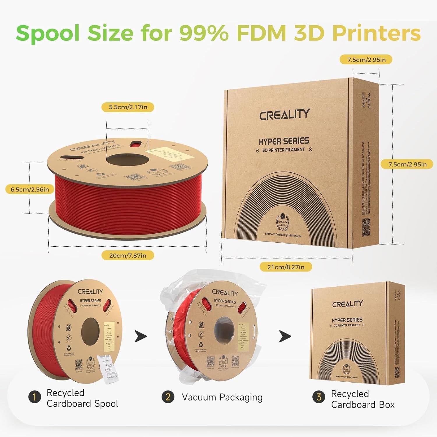 Hyper PLA Filament 4KG High Speed 600mm/s Multicolor 1.75mm