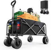 Heavy Duty 150L Festival Trolley 250KG Folding Wagon with All-Terrain Wheels