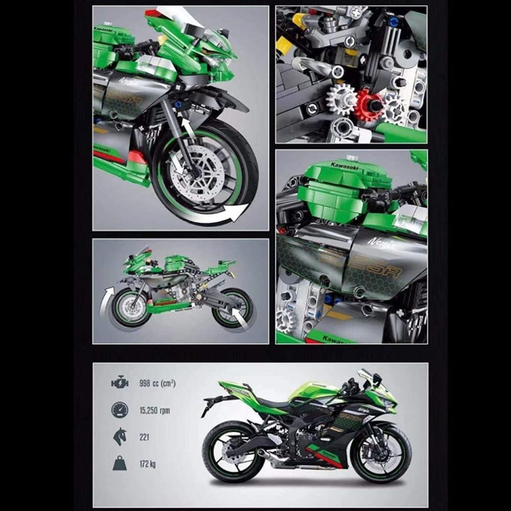 1006 PCS Technic Motorcycle Building Kit – Realistic DIY Model for Desk Decor