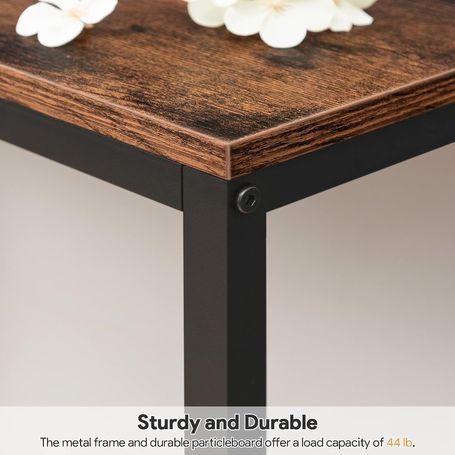 Narrow Console Table 160cm Long Industrial Sofa Side Table with Storage