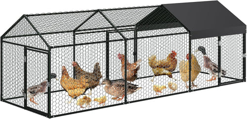 Walk In Chicken Run 3x1x1m Galvanised Metal Coop Cover Cage