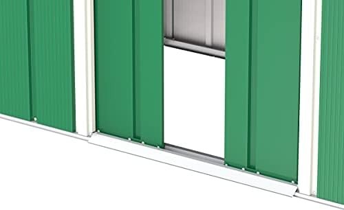 Metal Garden Storage Shed 6x4ft Waterproof Outdoor Tool & Bike Shed Green