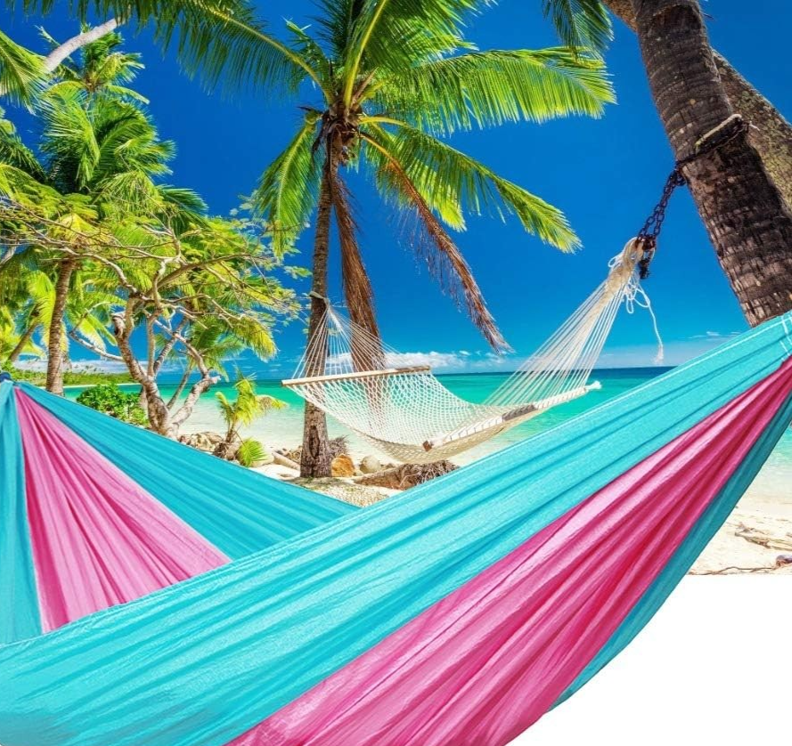 Double Camping Hammock with Tree Straps – 300kg Capacity, Lightweight & Portable