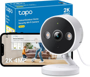 2K Outdoor Security Camera Color Night Vision AI Detection IP66 WiFi