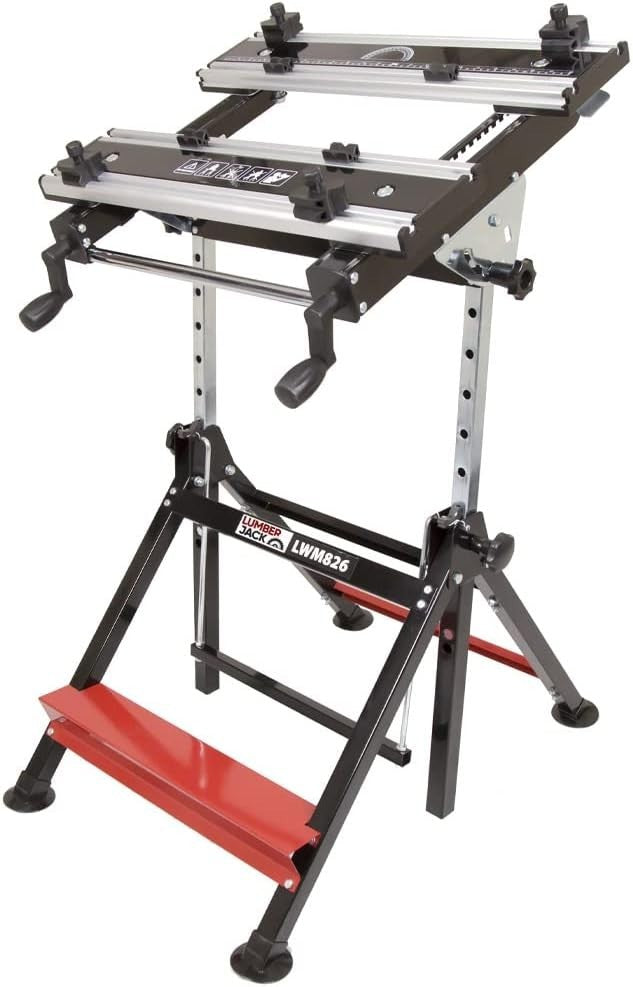 Foldable Steel Workbench Aluminium Surface 100kg Load Tilting Table Adjustable