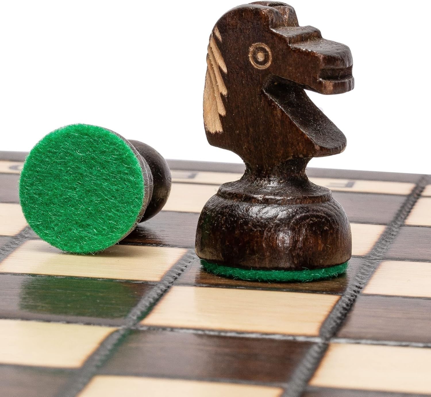 Small Wooden Chess Set 28cm • Handcrafted Pieces • Folding Board Gift