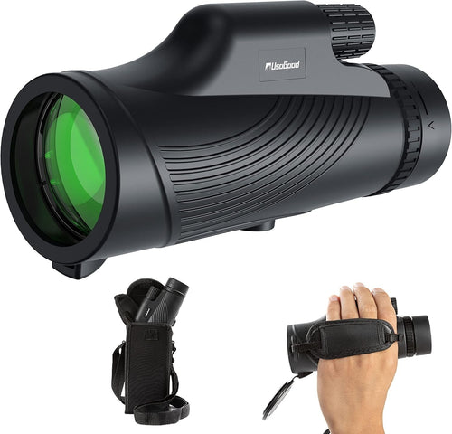 Monocular Telescope 10x42 HD Waterproof FMC Prism Compact Black