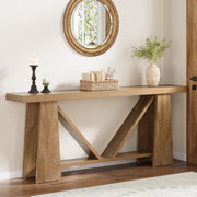 Extra Long 180cm Farmhouse Console Table, Narrow Entryway Sofa Table