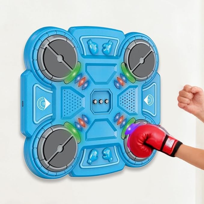 Music Boxing Machine Wall Mounted LED Reaction Trainer Home Workout Game