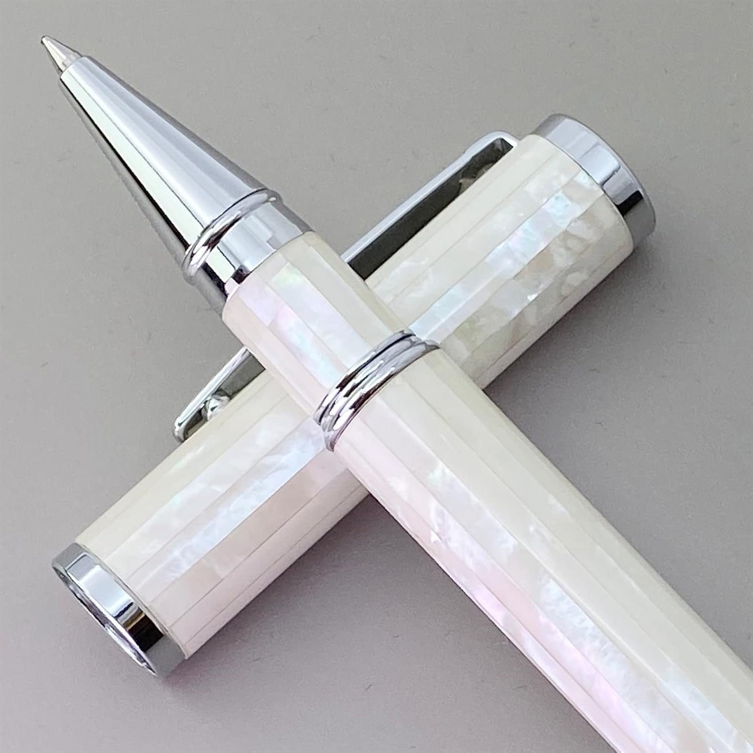 Luxury White Mother of Pearl Rollerball Pen Gift Set