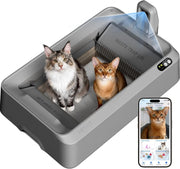 AI Camera Self Cleaning Cat Litter Box Crystal Litter App Control