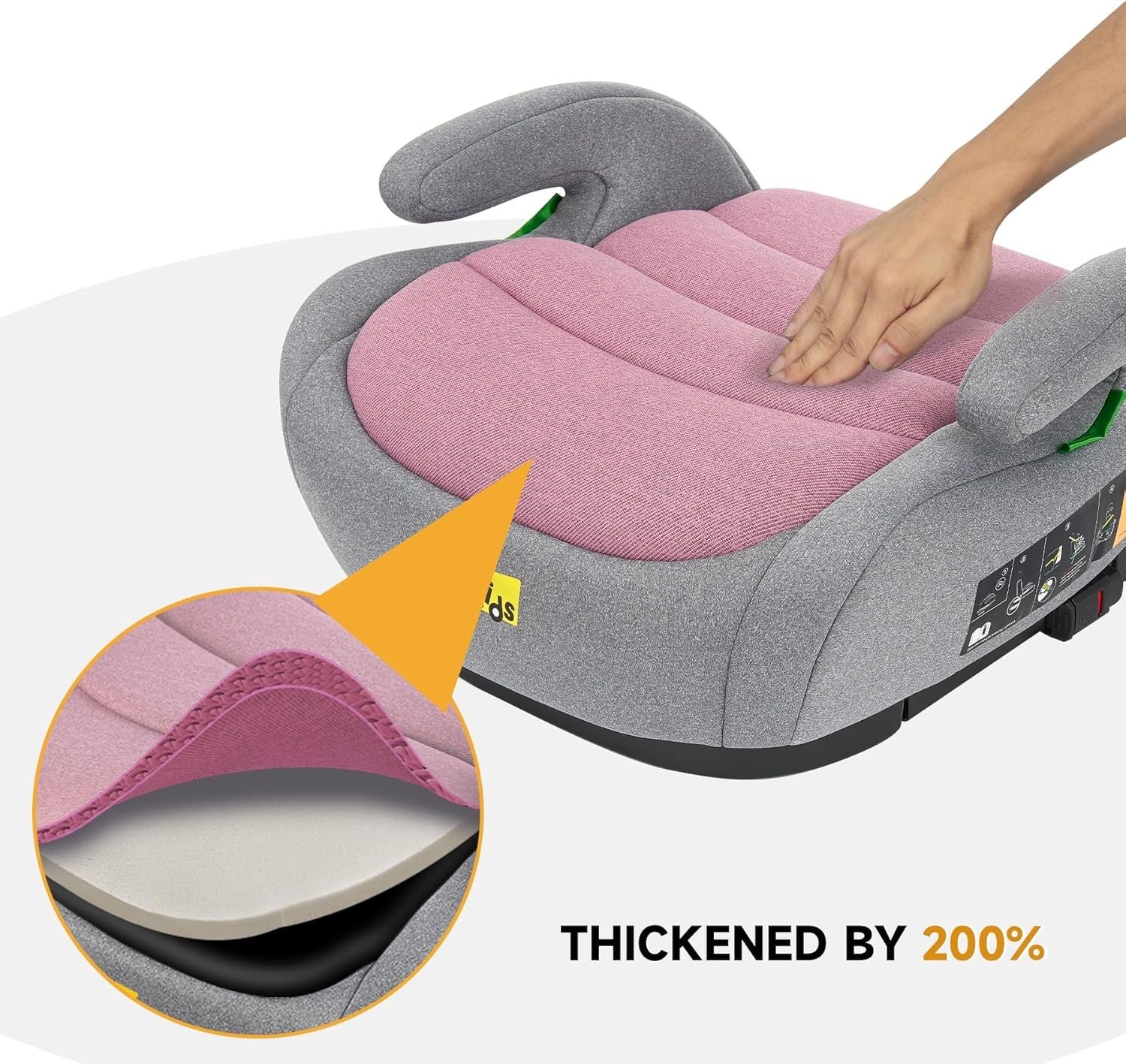 i-Size ISOFIX Booster Seat 125–150cm Group 2/3 Kids Travel Seat