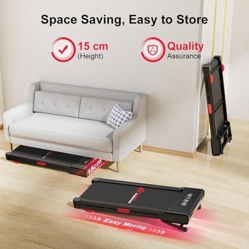 Auto Incline Folding Treadmill 1-10KM/H 3HP Quiet Motor LED Display