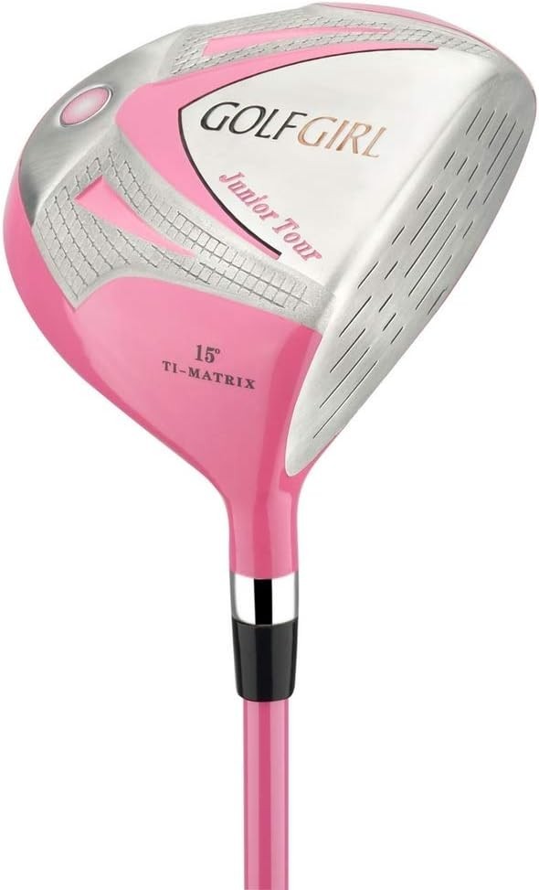 Girls Junior Golf Club Set Ages 4–7 Pink Driver Irons Putter Stand Bag