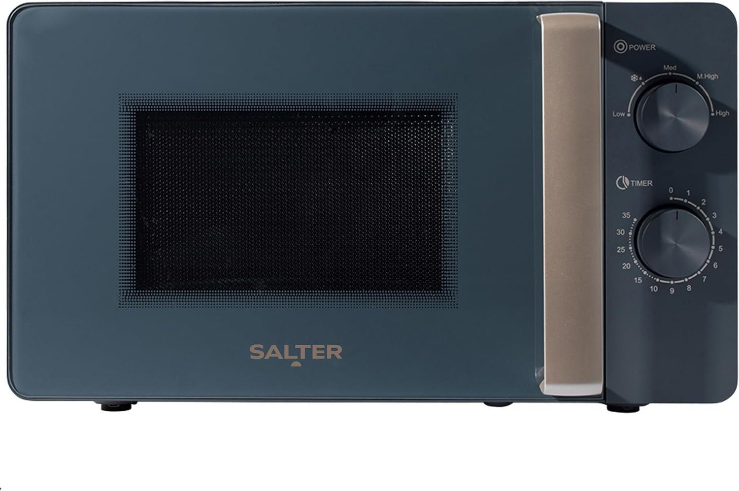 Salter 20L Microwave Oven 800W Solo Blue Grey with Canister Set