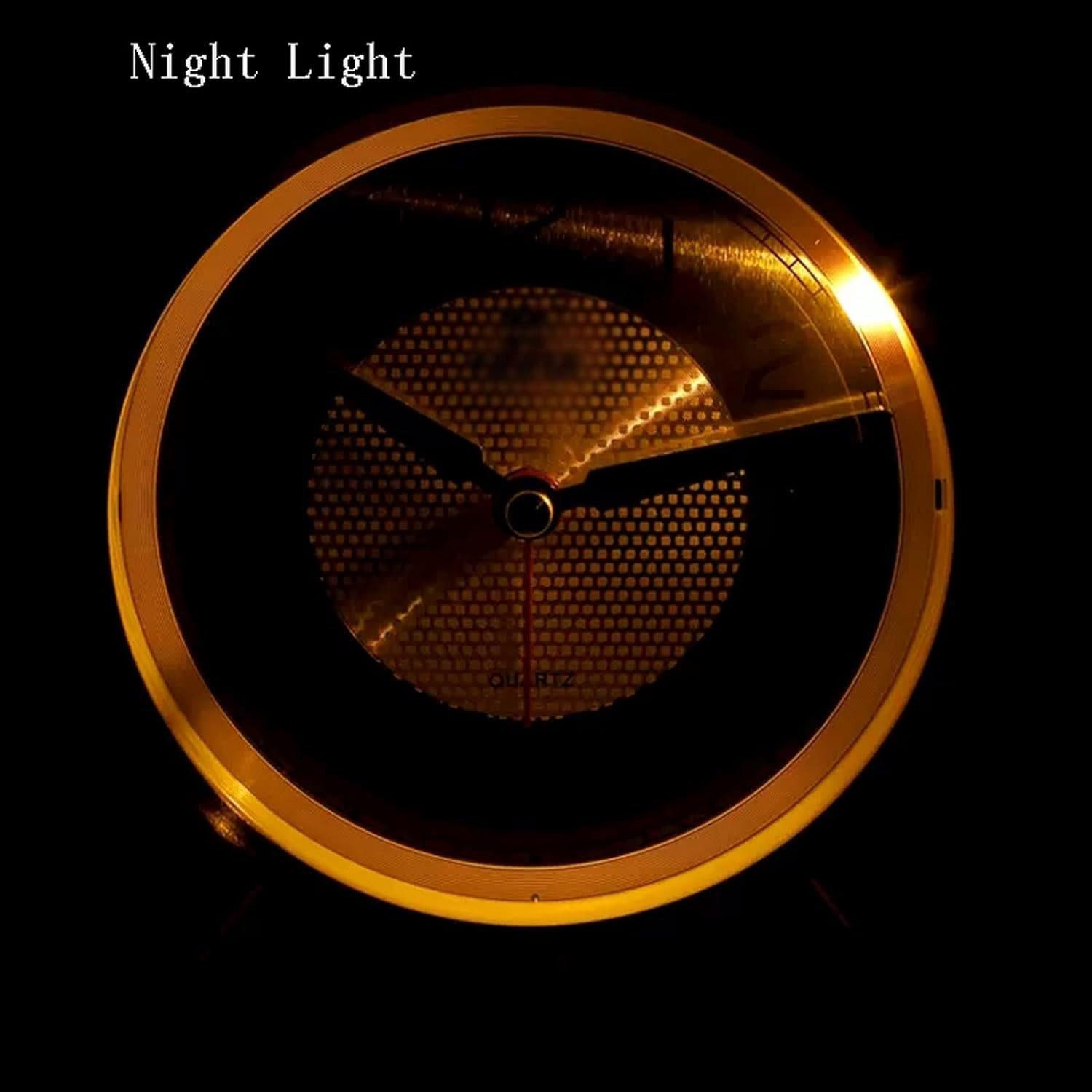 Loud Twin Bell Alarm Clock Small Retro Analog Night Light for Heavy Sleepers