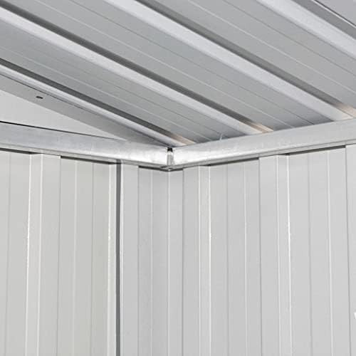 Metal Garden Storage Shed 6.7x4.3FT Outdoor Tool House with Sliding Doors & Vent