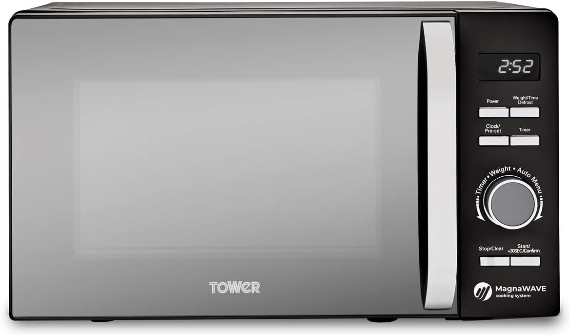 20L 800W Microwave with 5 Power Settings & MagnaWave Tech, Black