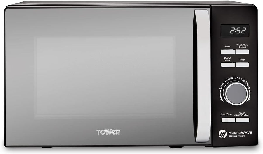 20L 800W Microwave with 5 Power Settings & MagnaWave Tech, Black