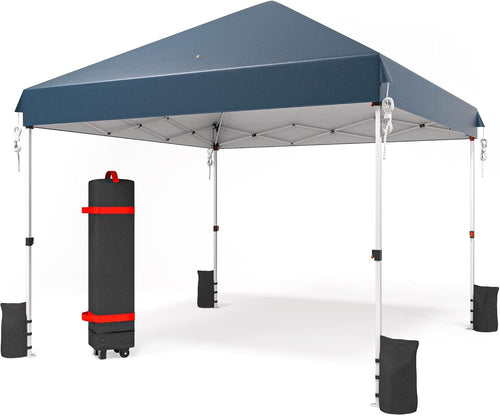 3x3M Navy Blue Pop Up Gazebo Waterproof Windproof Garden Patio Tent With Roller