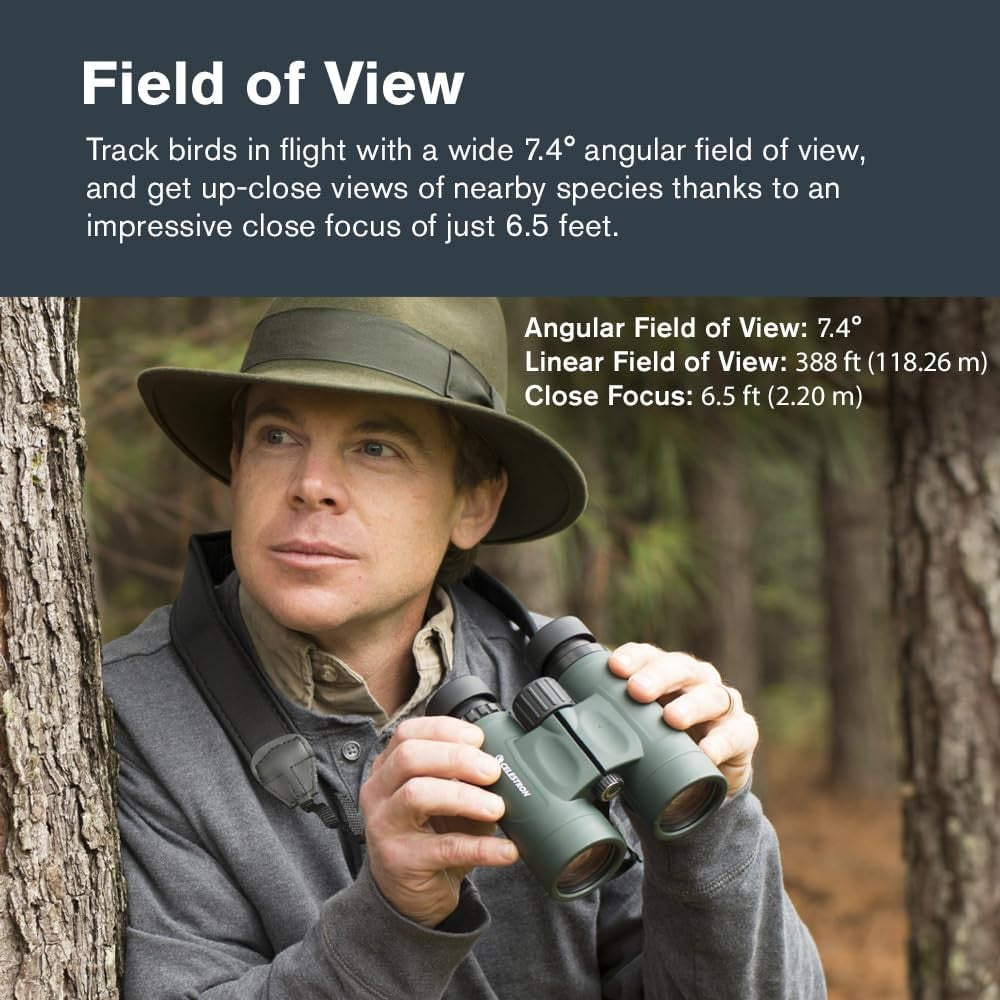 8x42 Waterproof Binoculars HD Wide View Outdoor Birdwatching Hiking Travel