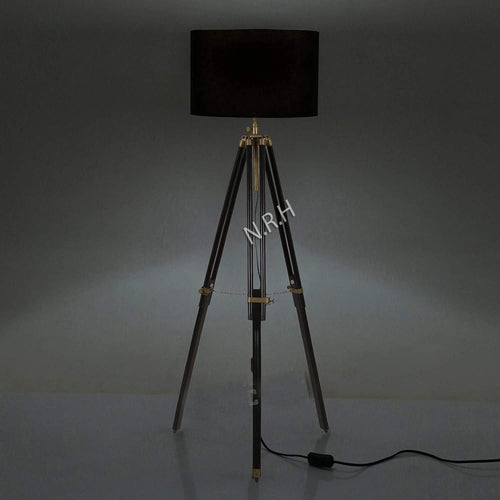Tripod Floor Lamp Base Mid Century Black Standing Light Adjustable GU10