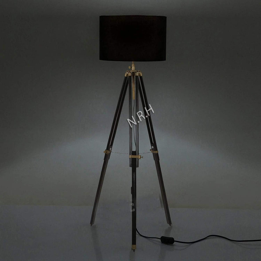 Tripod Floor Lamp Base Mid Century Black Standing Light Adjustable GU10