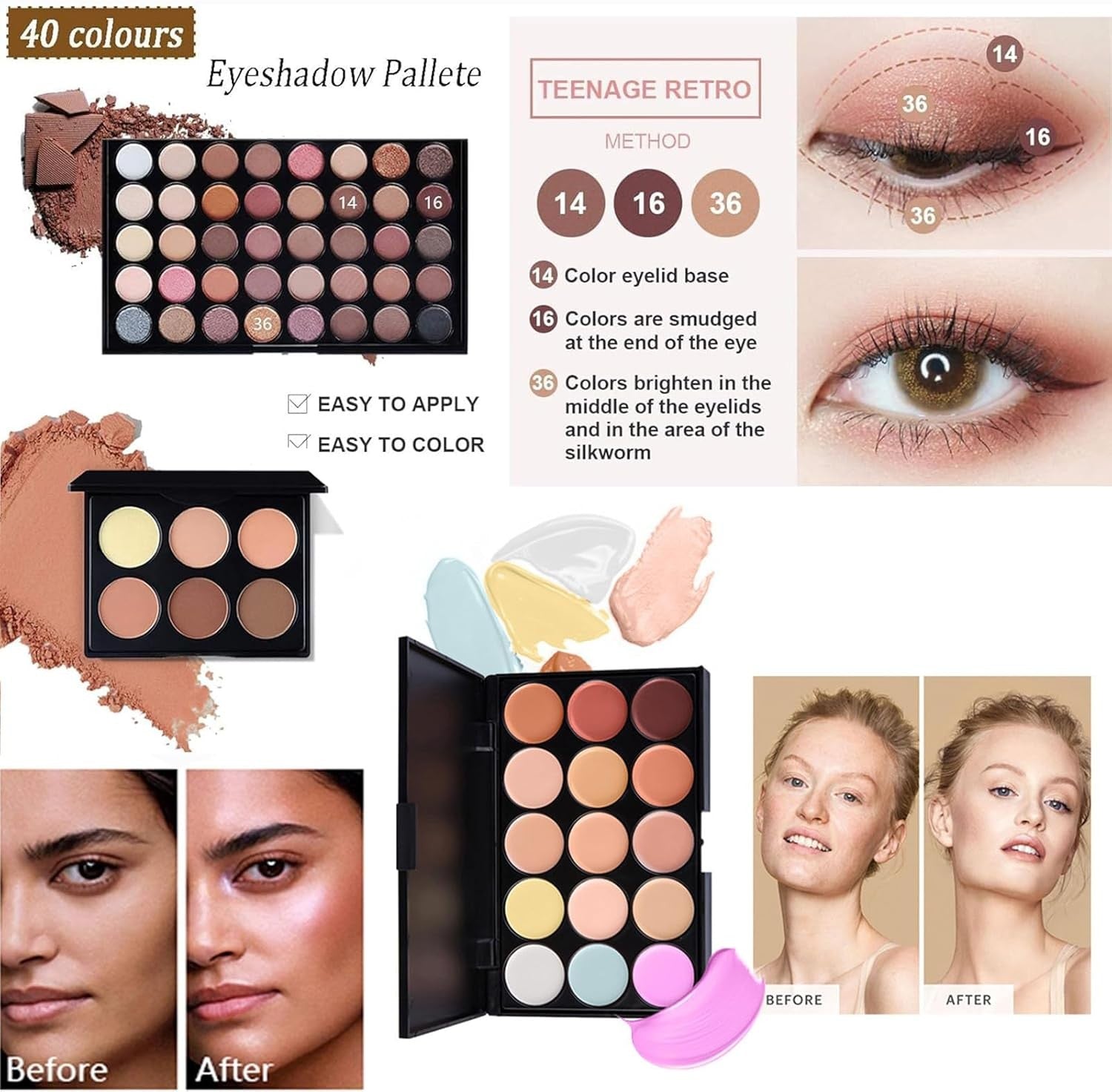 All In One Makeup Kit 24PCS Full Face Set Eyeshadow Lipstick