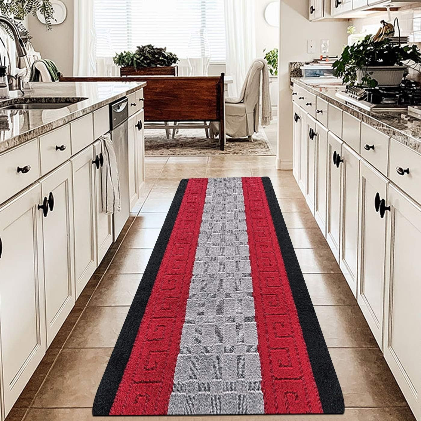 Waterproof Hallway Runner Rug 80x300cm Heavy Duty Non Slip Kitchen Floor Mat