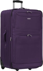 Extra Large 29” Soft Check In Suitcase Expandable Lightweight 2 Wheel 92L