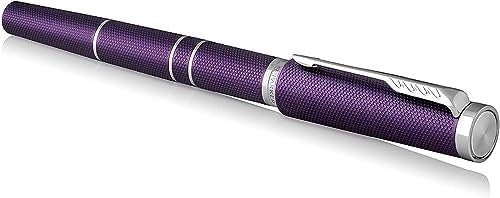 Fine Fountain Pen Deep Violet Aluminium Ergonomic Gift Boxed
