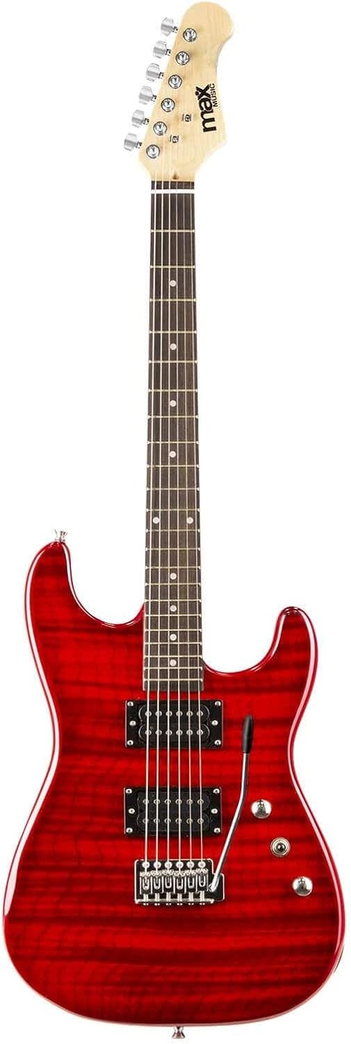 Full Size 22 Fret Electric Guitar Starter Kit w/ 40W Amp Red